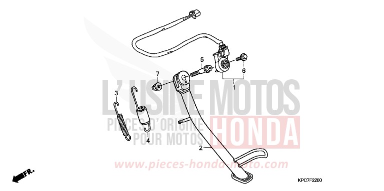 STAND for Varadero 125 PEARL CONCOURS BLACK (NHA65) from 2011